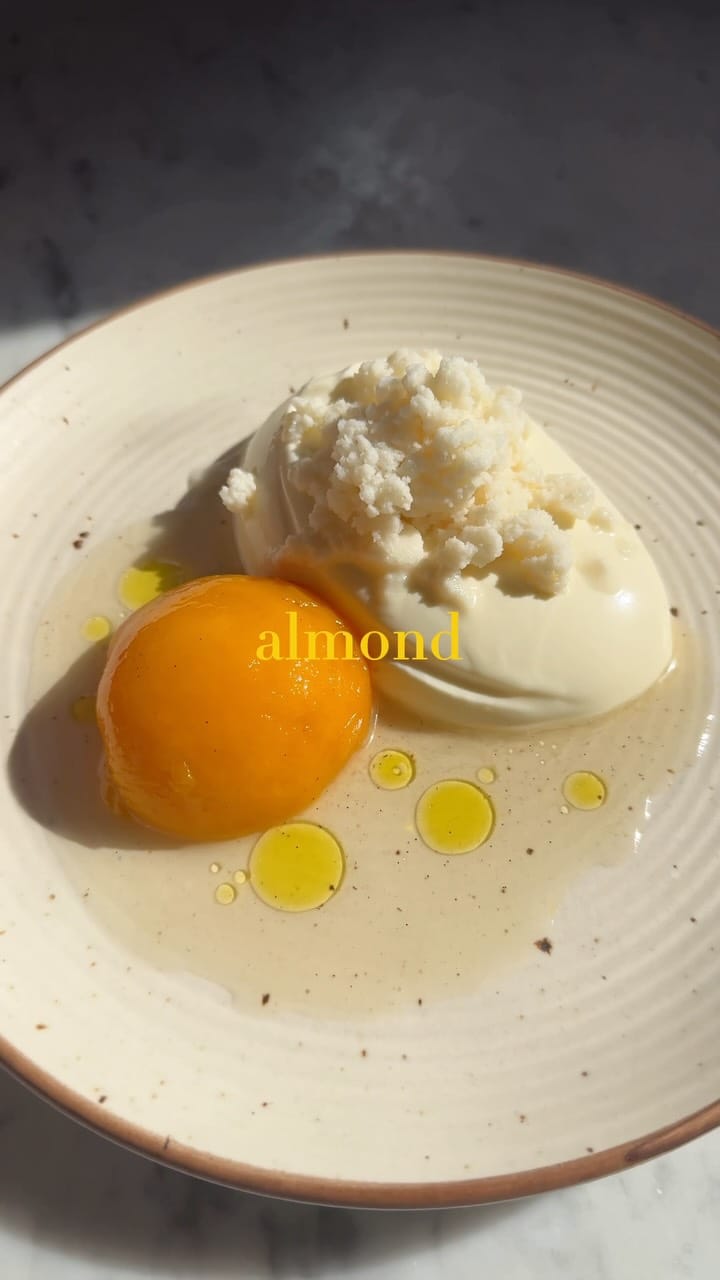 Almond Panna Cotta with White Almond Granita Recipe