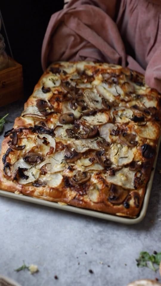 Caramelized Onion Potato Focaccia Recipe