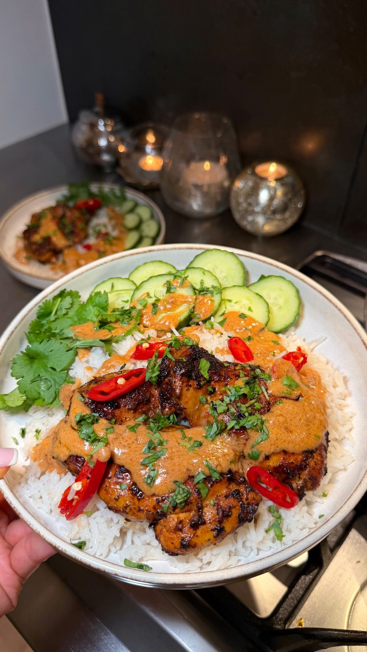 Malaysian-Inspired Sambal Satay Chicken with Coconut Rice Recipe