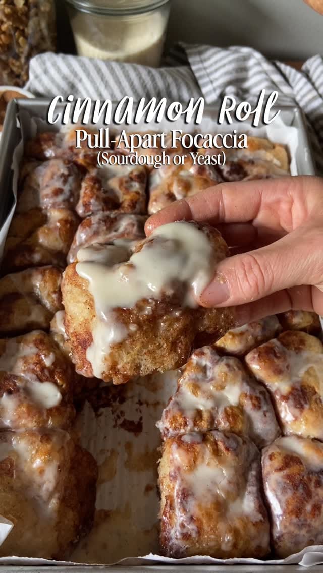 Cinnamon Roll Pull-Apart Focaccia Recipe
