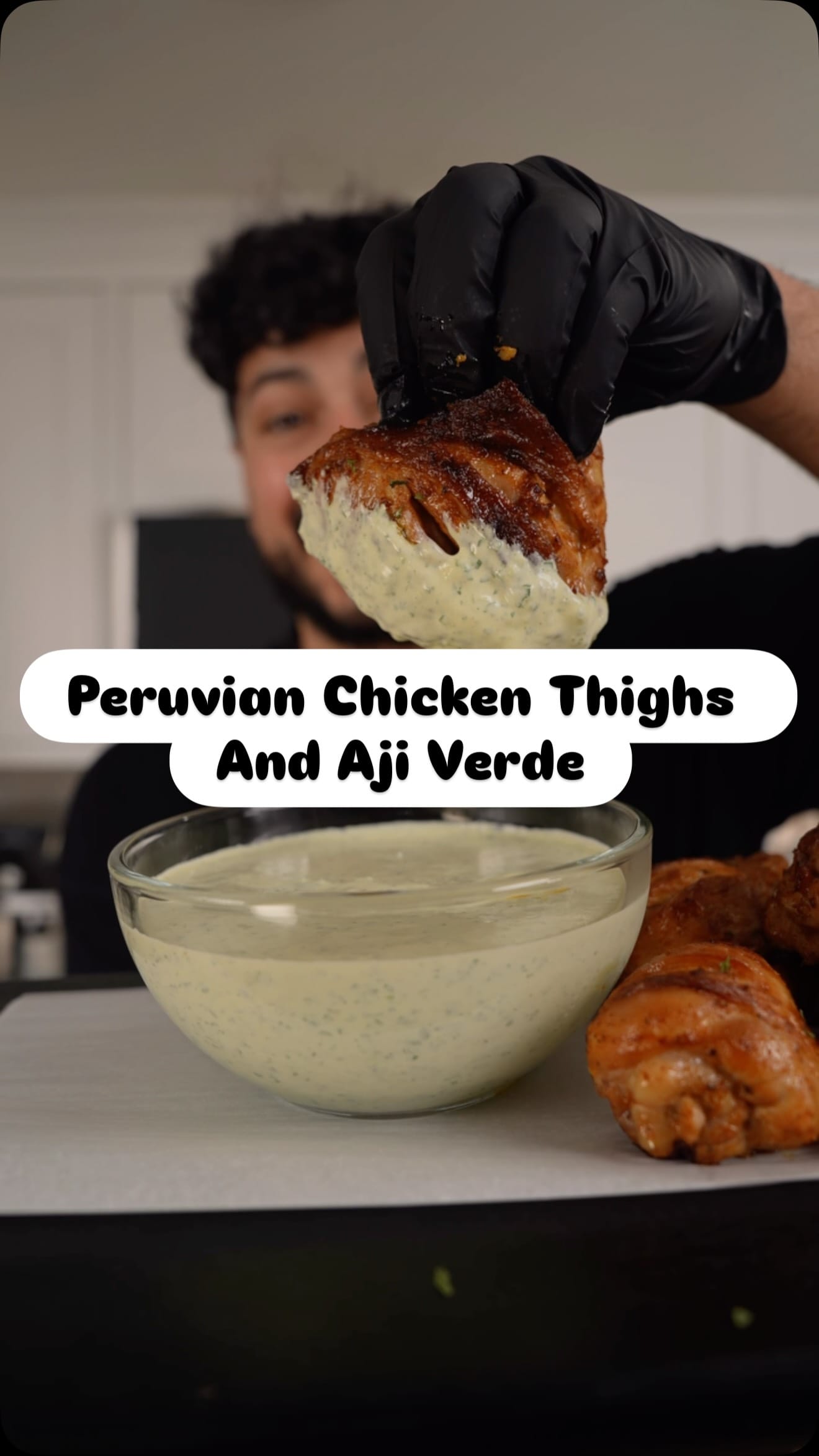 Peruvian-Style Chicken Thighs with Aji Verde Recipe
