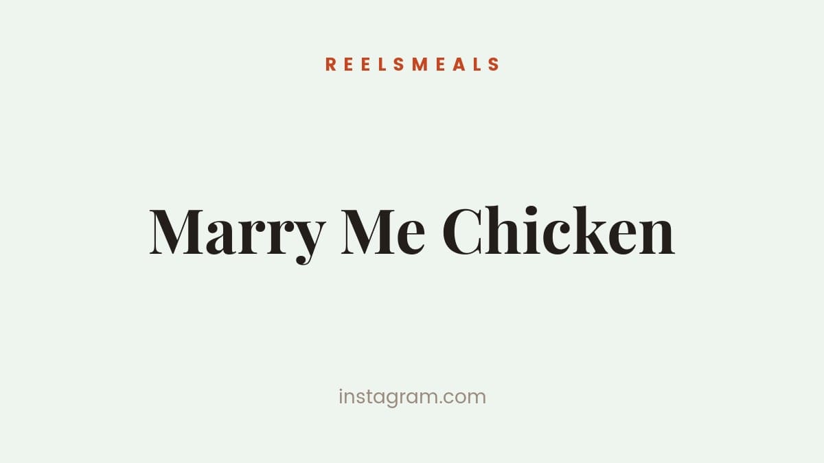 Marry Me Chicken - One-Skillet Recipe