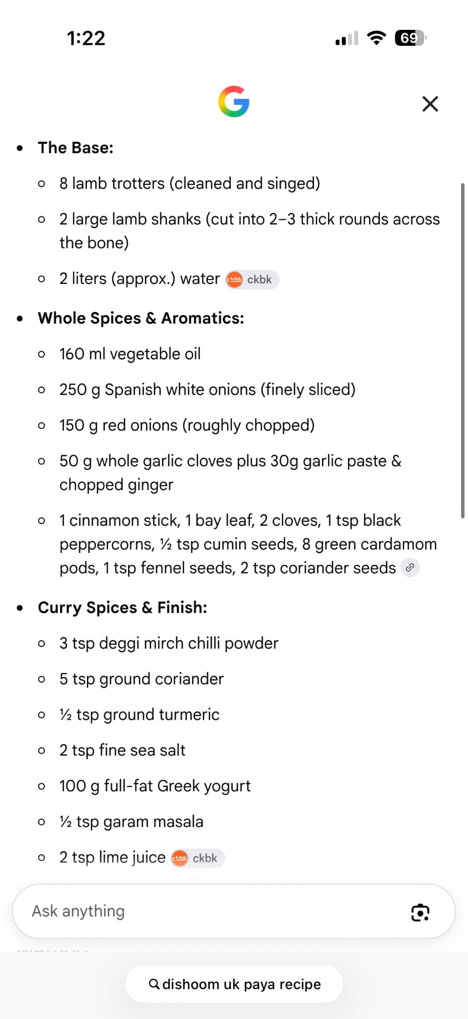 Paya – Spicy Lamb Trotters and Shank Recipe