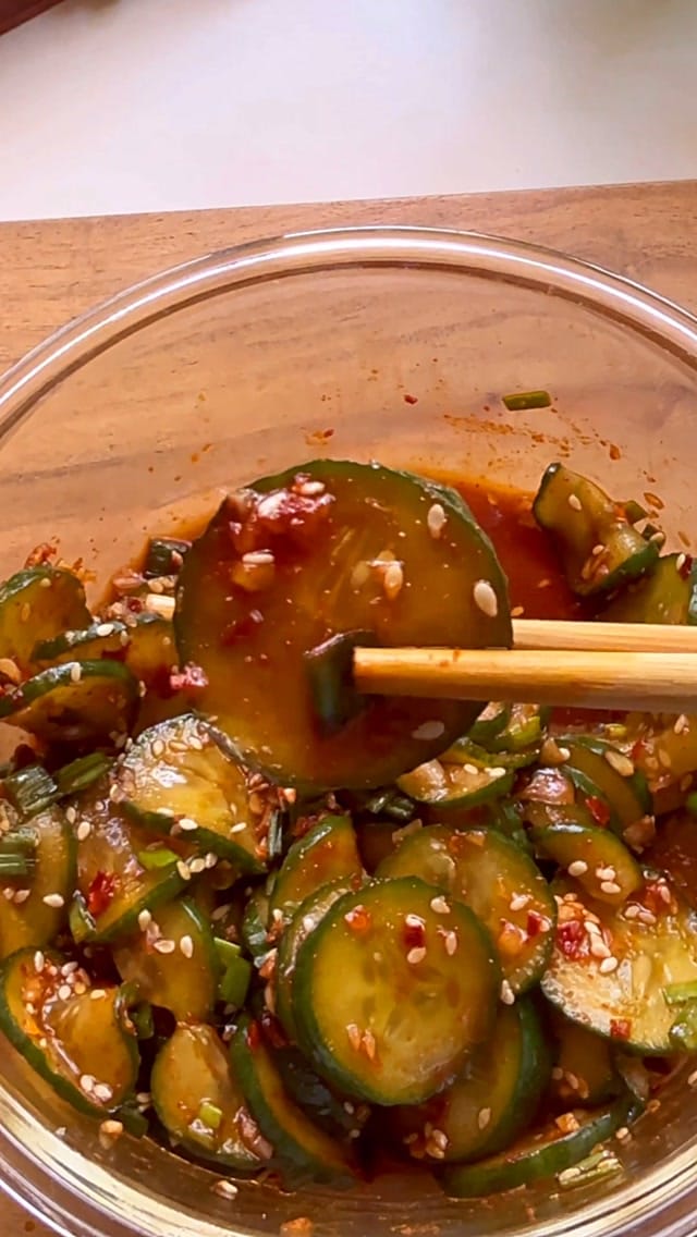 Spicy Sesame Cucumber Salad
