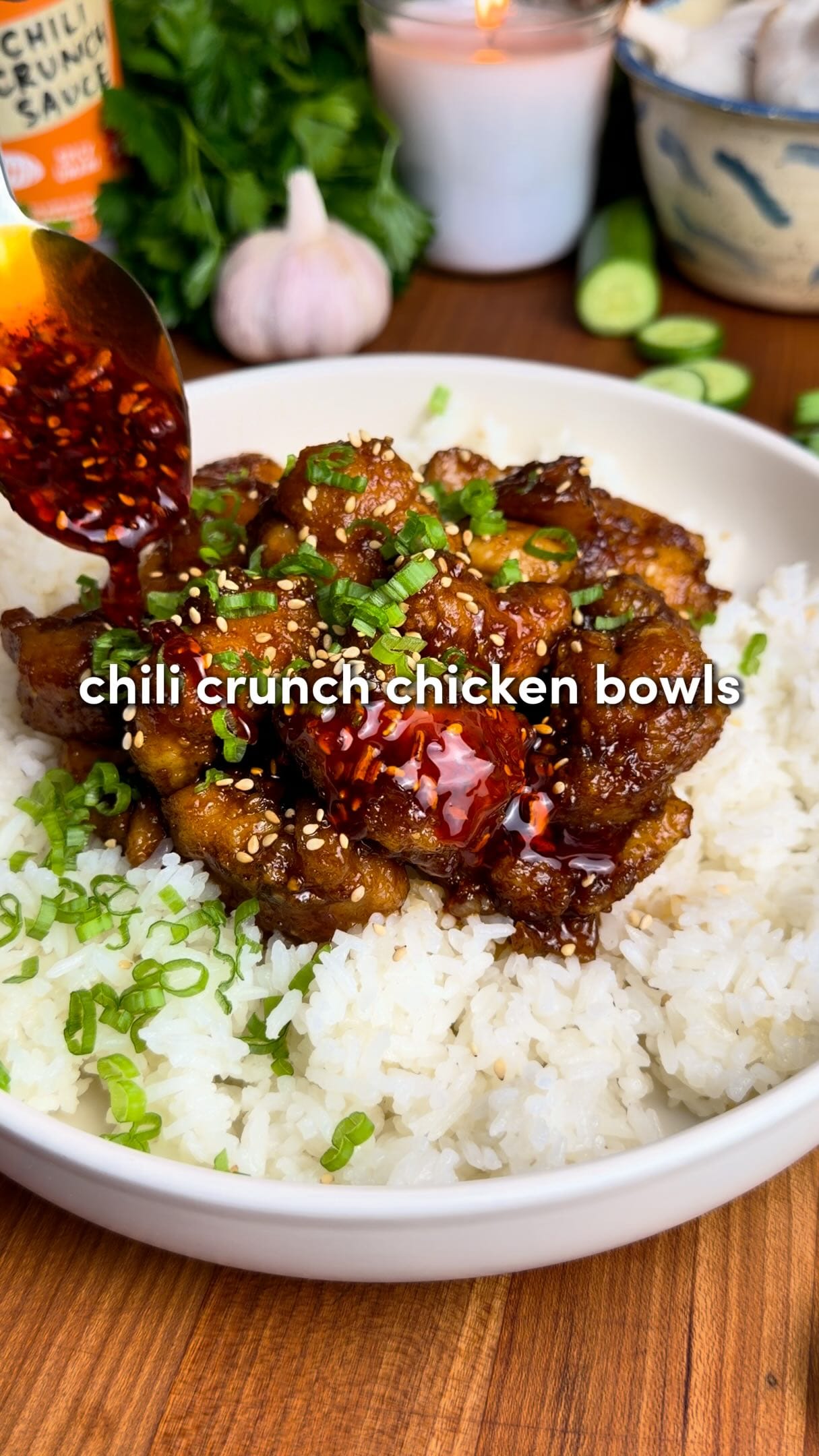 Chili Crunch Honey Chicken Bowls – 30-Minute Recipe