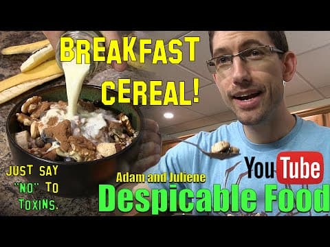 Homemade Clean Breakfast Cereal Bowl by Despicable Food, a frame from the YouTube video