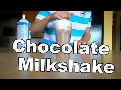 Chocolate Milkshake with Whipped Cream by Saucy, a frame from the YouTube video