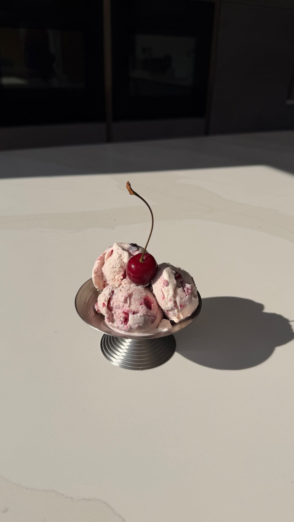 Sour Cherry & Ricotta Ice Cream