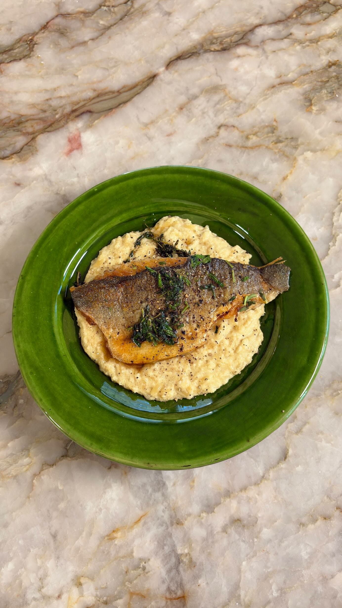 Cauliflower Orzo with Sea Bass – 40-Minute Recipe