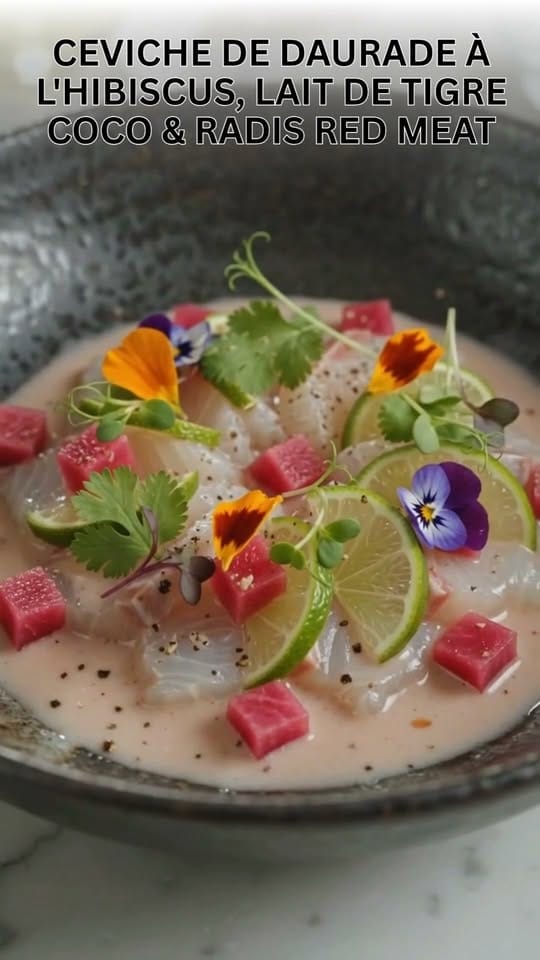 Sea Bass Ceviche with Hibiscus – 20-Minute Recipe