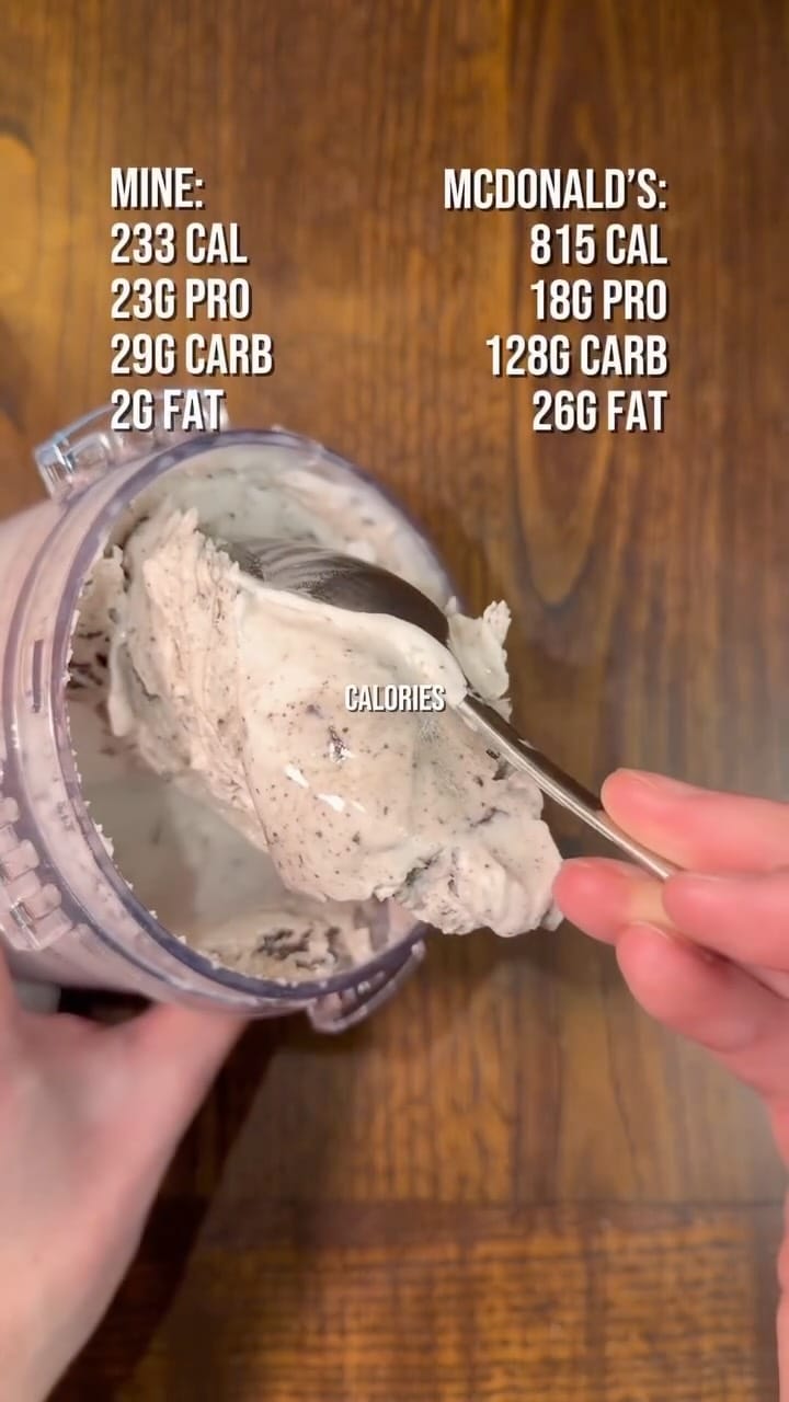 Oreo McFlurry Protein Ice Cream Recipe