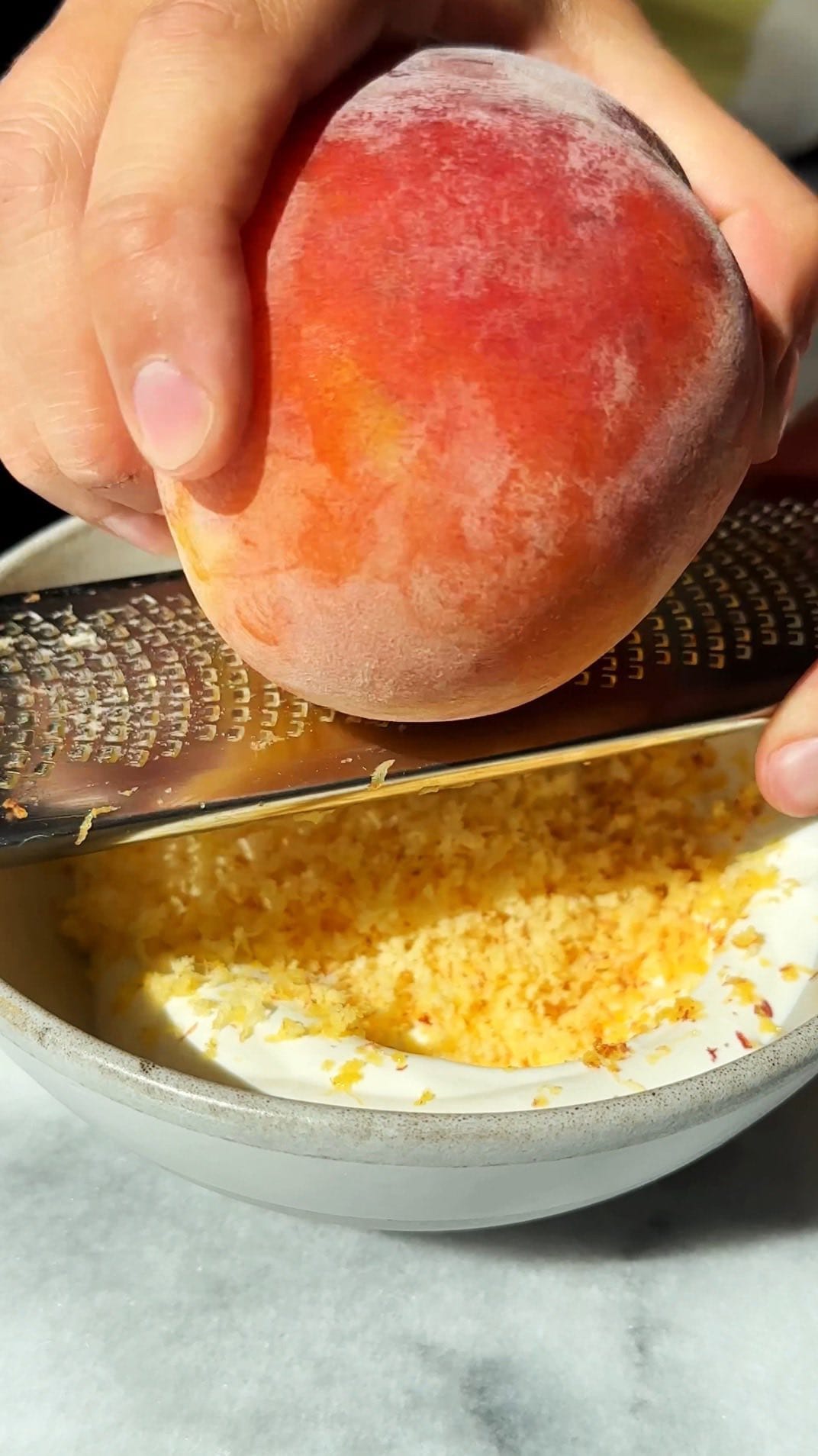 Frozen Peach and Cream Shaved Ice Recipe