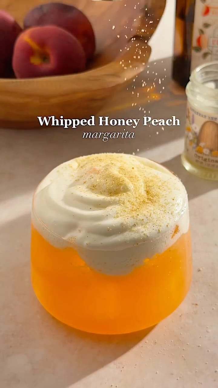 Whipped Honey Peach Margarita