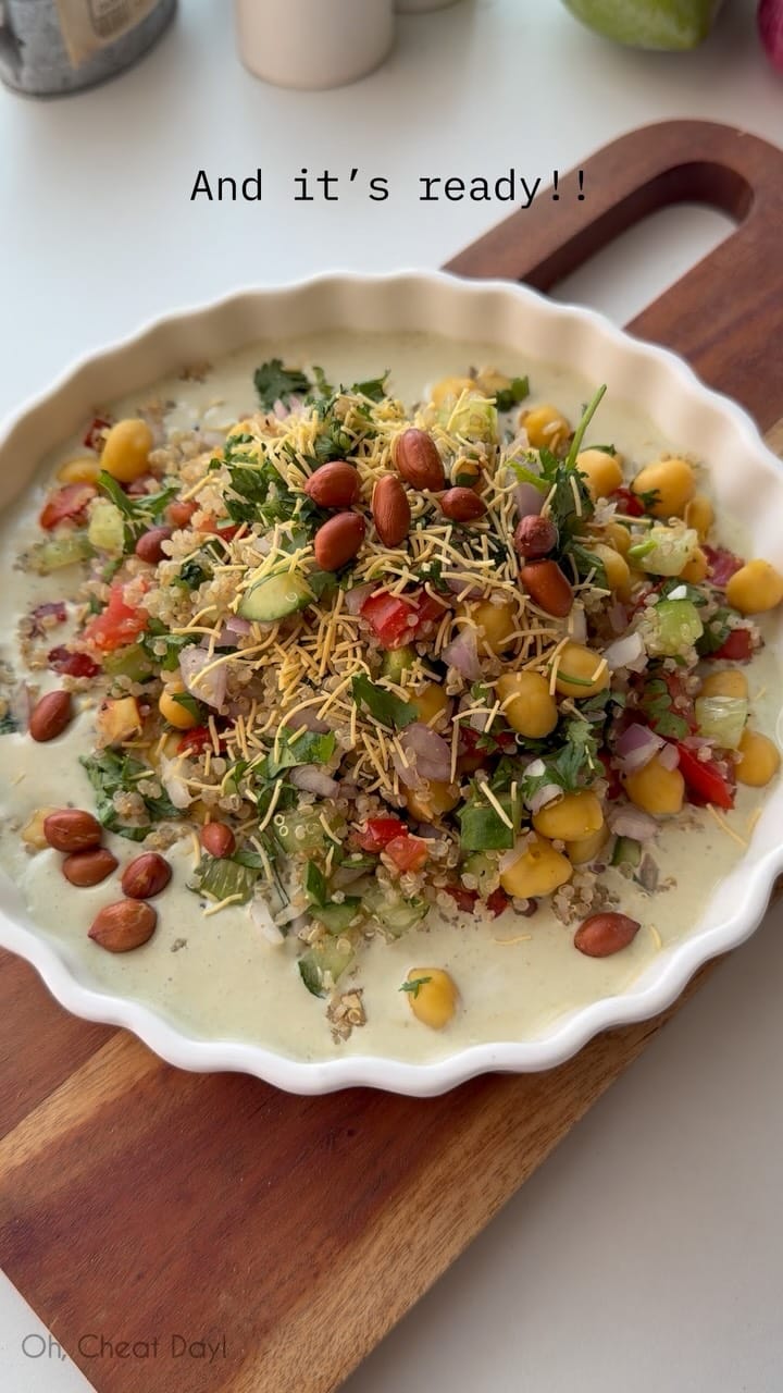 High-Protein Chickpea Quinoa Bhel