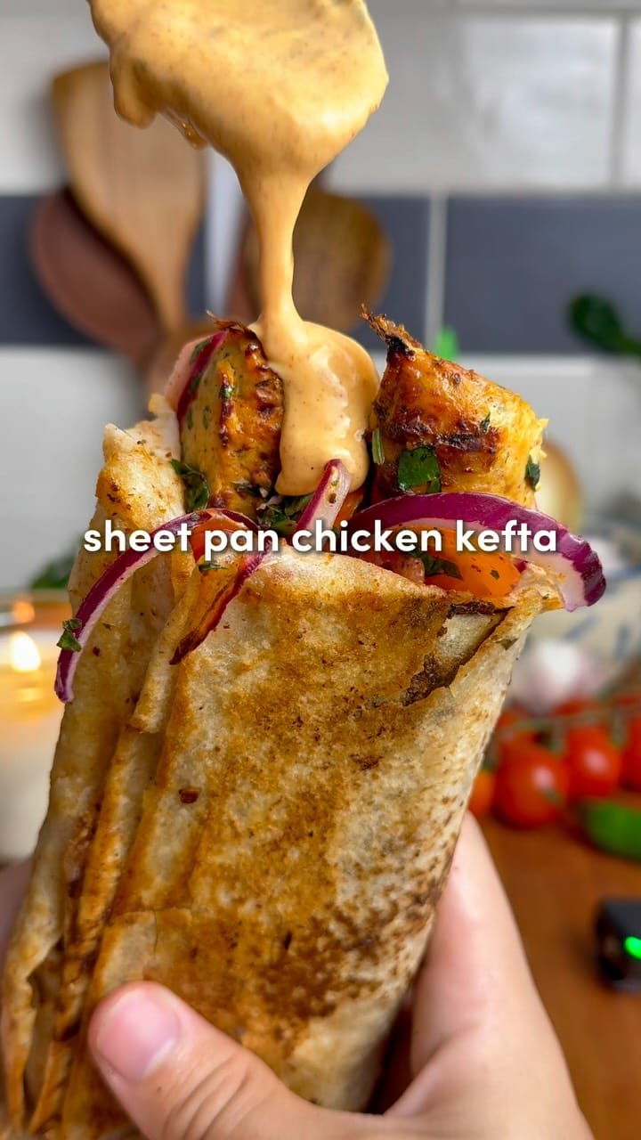 Sheet Pan Chicken Kefta Wraps – 80-Minute Recipe