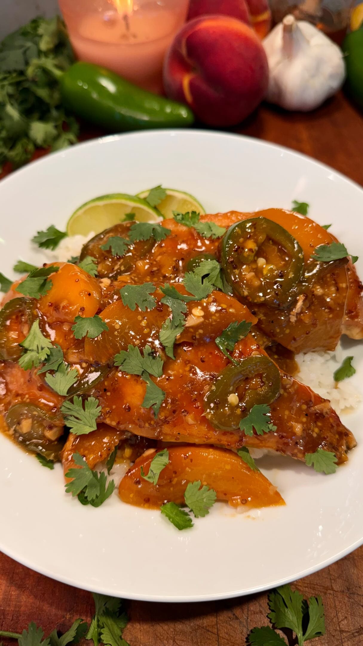 Peach & Jalapeño Glazed Chicken – 30-Minute Recipe