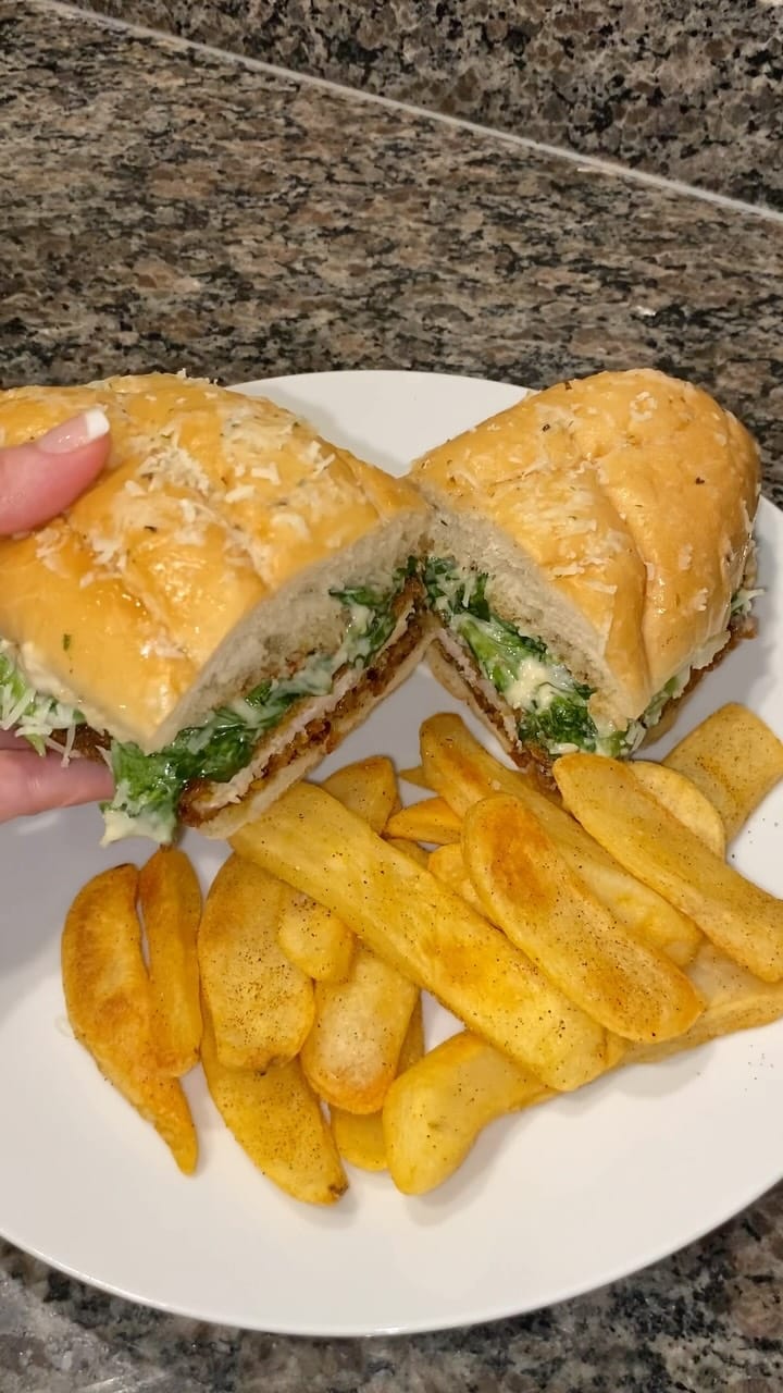 Crispy Chicken Caesar Salad Sandwich