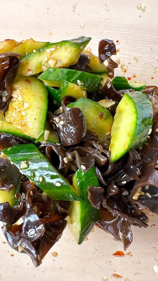 Wood Ear Mushroom & Cucumber Salad – Chinese Recipe