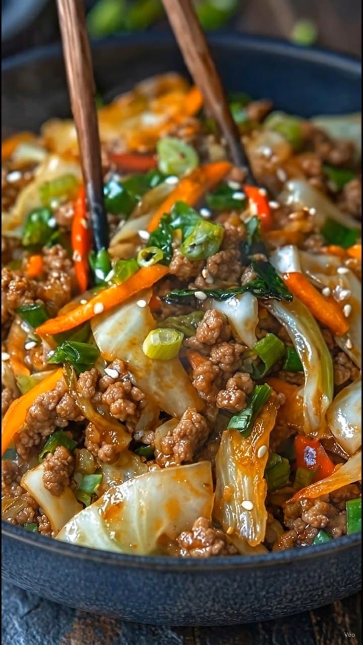 Beef Cabbage Stir-Fry by Muhammad Umair, a frame from the Instagram video