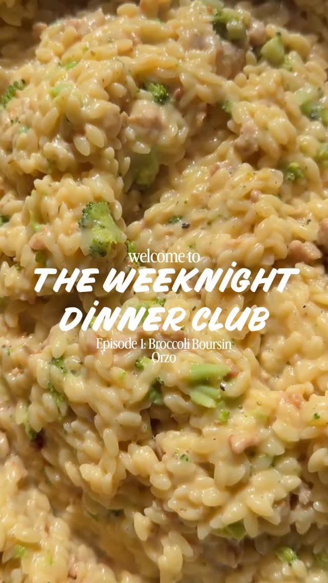 Broccoli Boursin Orzo Skillet – 40-Minute Recipe