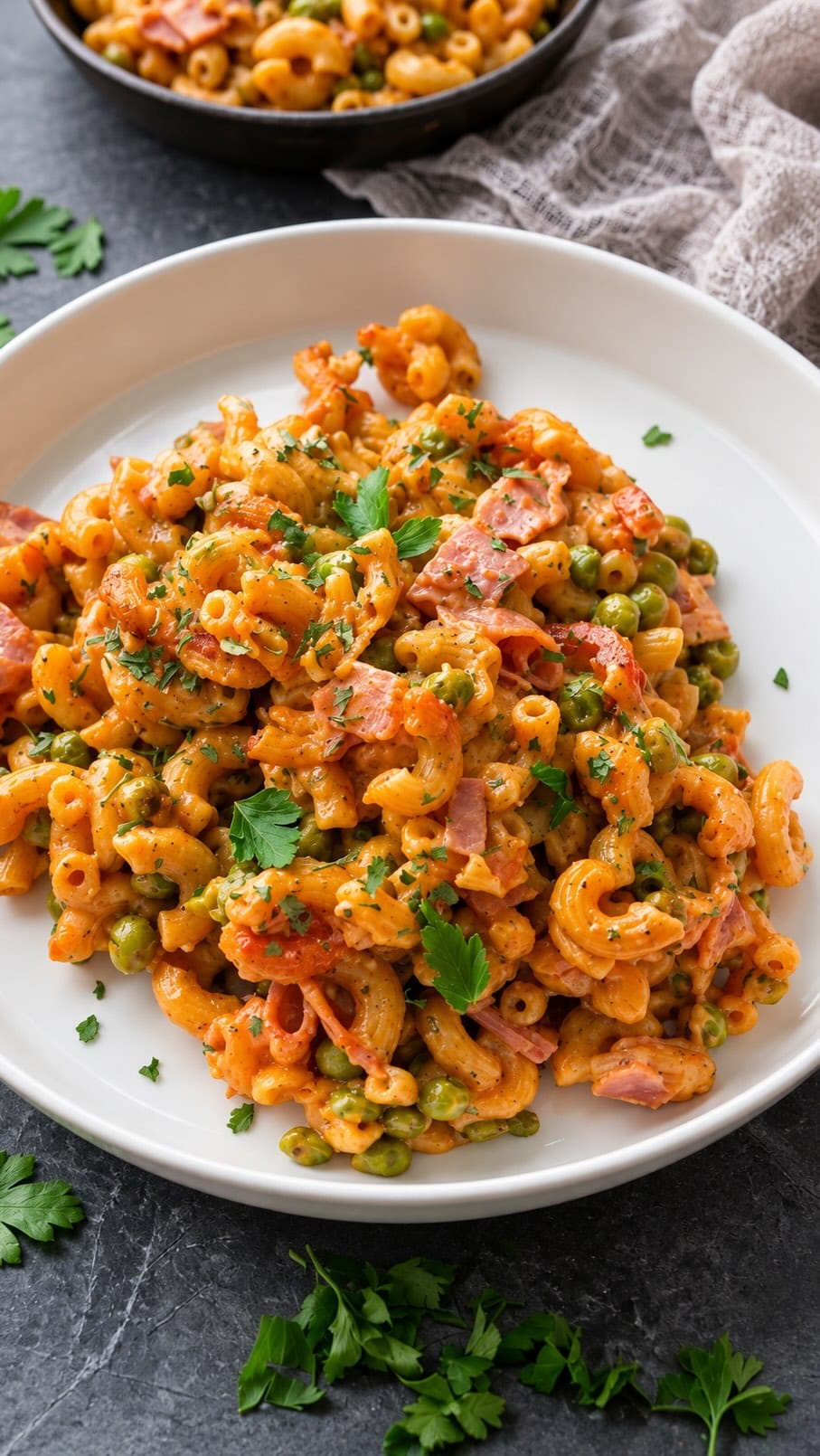 One Pot Ham & Cheese Noodles