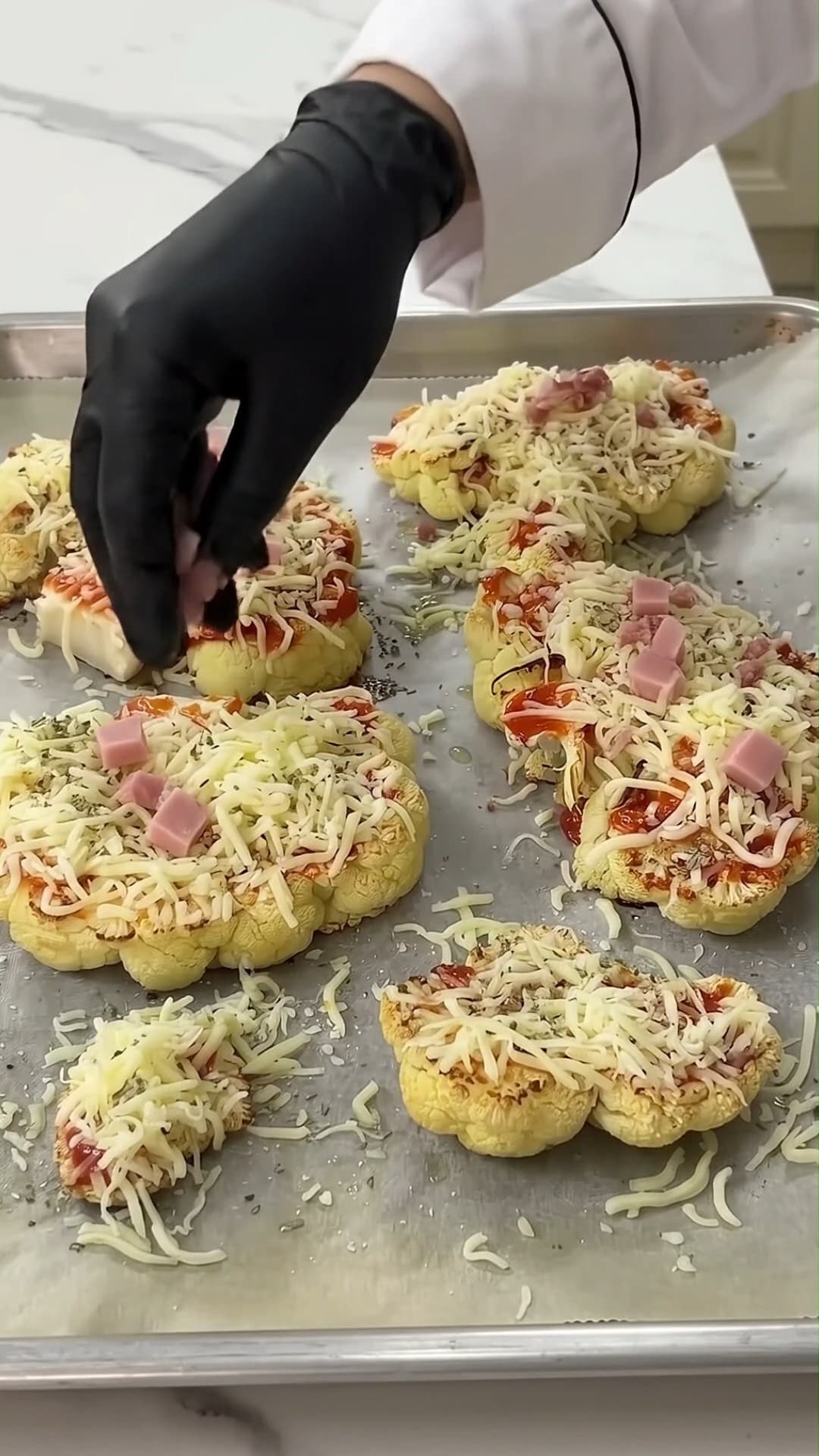 Cauliflower Pizza Steaks by FreshCut Snacks, a frame from the Instagram video