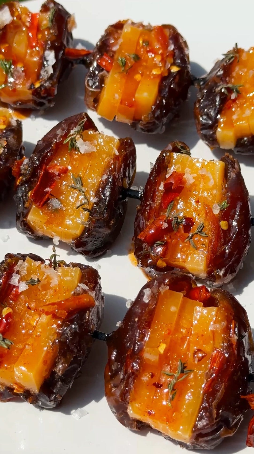 Hot Honey Tillamook Cheddar Dates