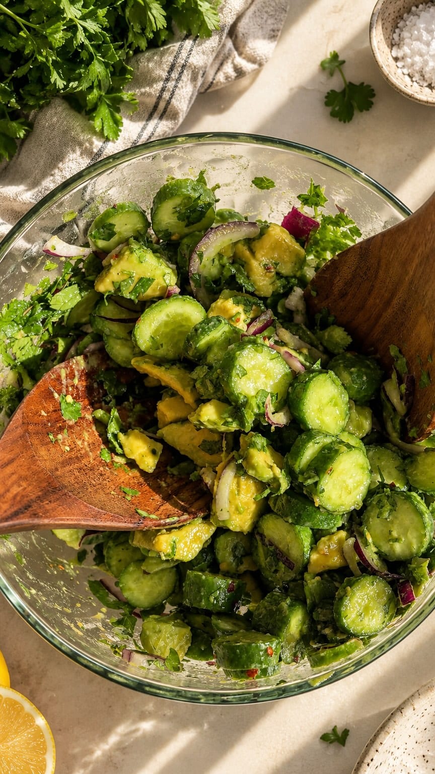 Cucumber & Avocado Salad Recipe