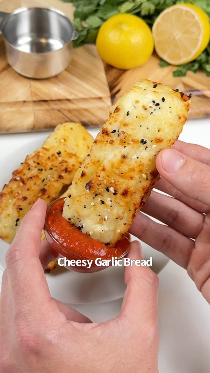 High Protein Cheesy Garlic Bread