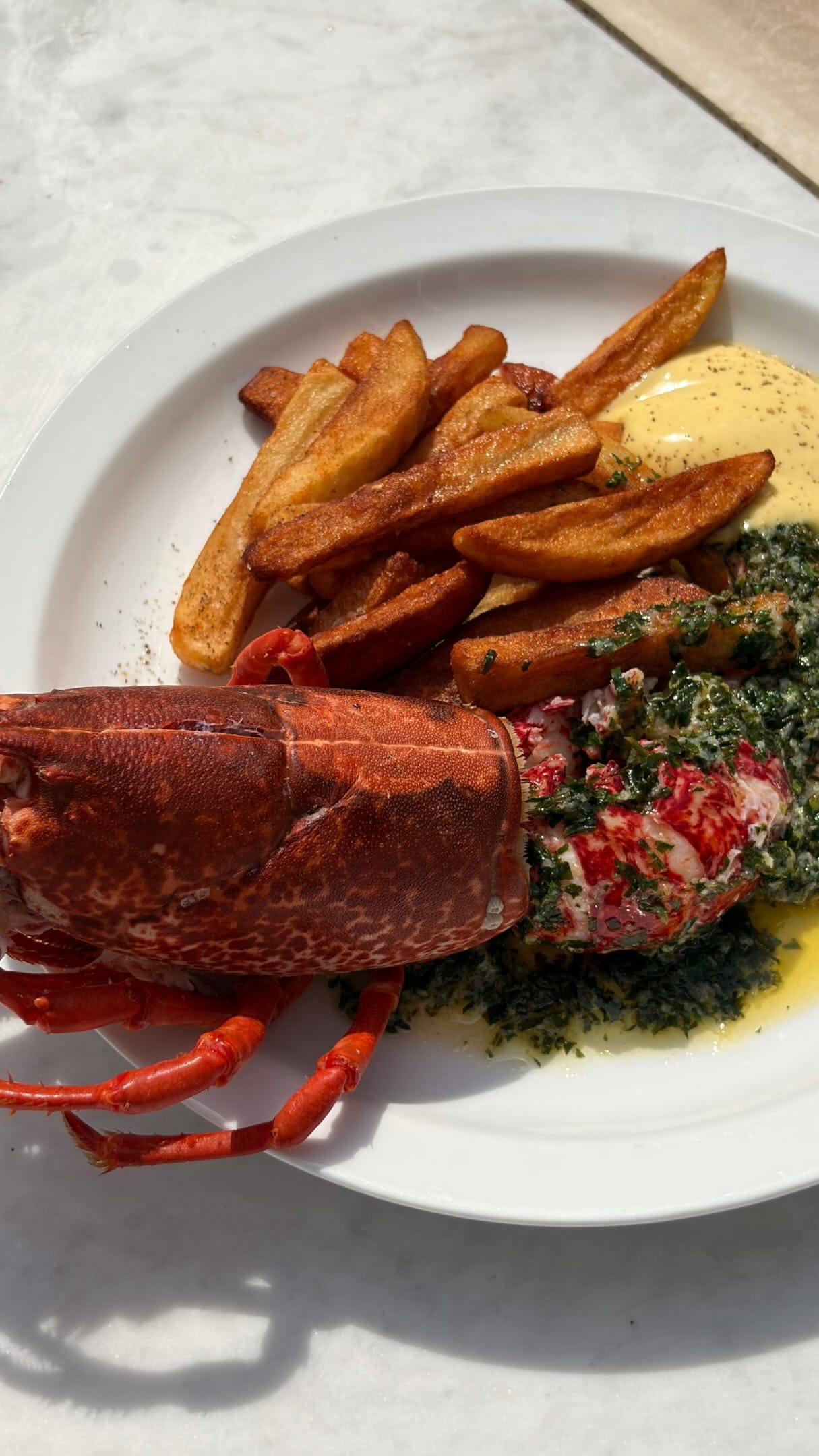 Lobster & Chips with Garlic Butter & Lemon Mayonnaise