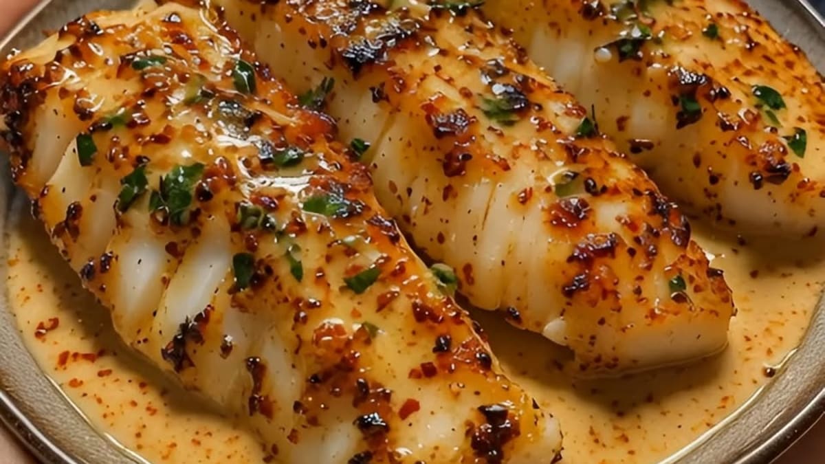 Garlic Butter Cod Strips with Sweet Chili Lime Sauce