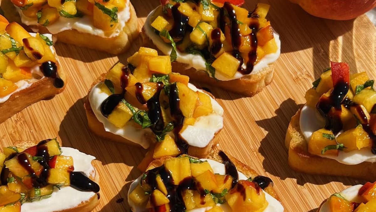 Peach Bruschetta