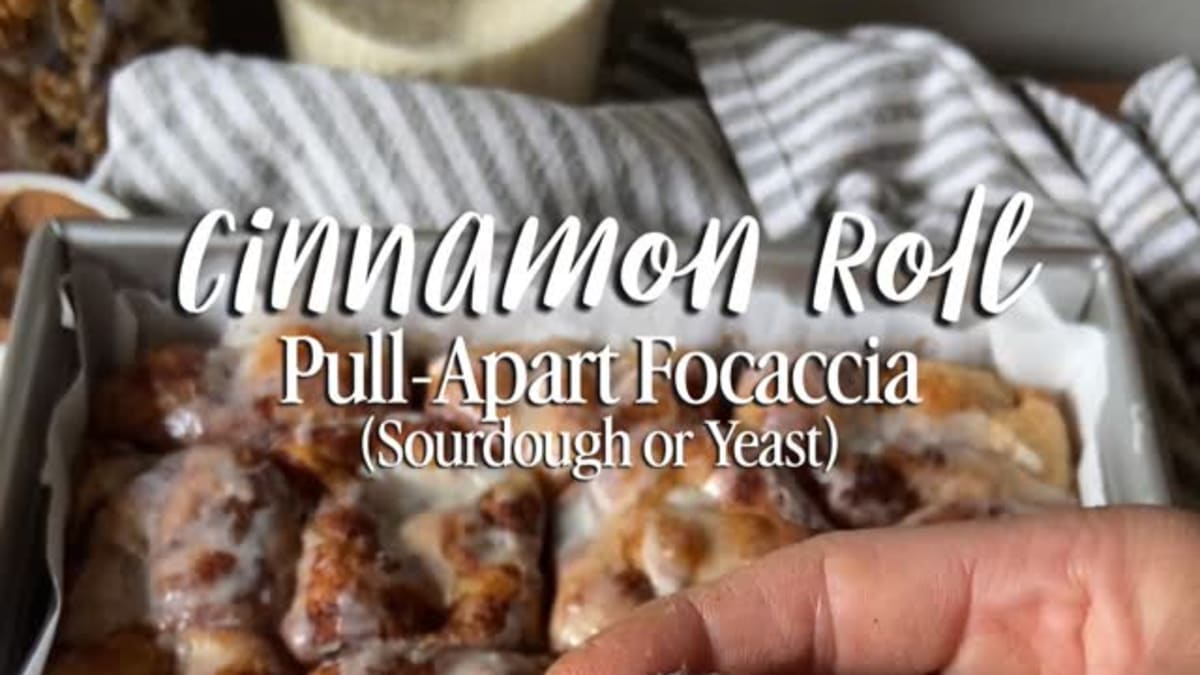 Cinnamon Roll Pull Apart Focaccia