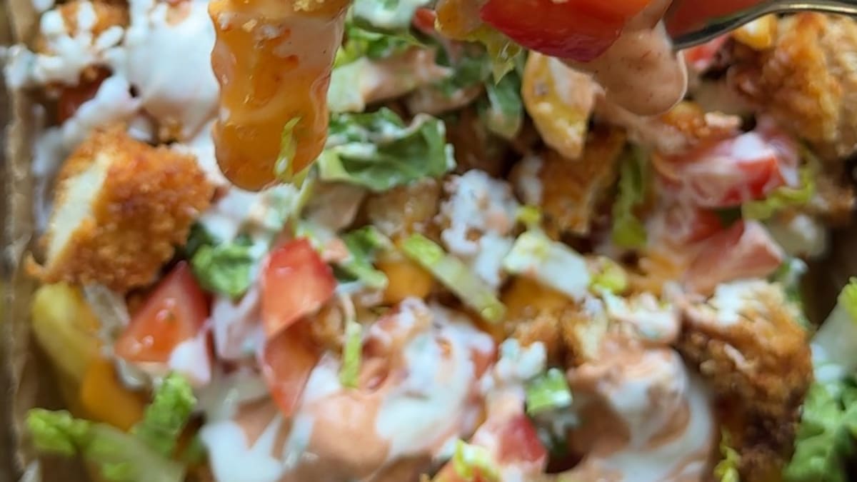 Viral Chicken Burger Bowl Loaded Fries