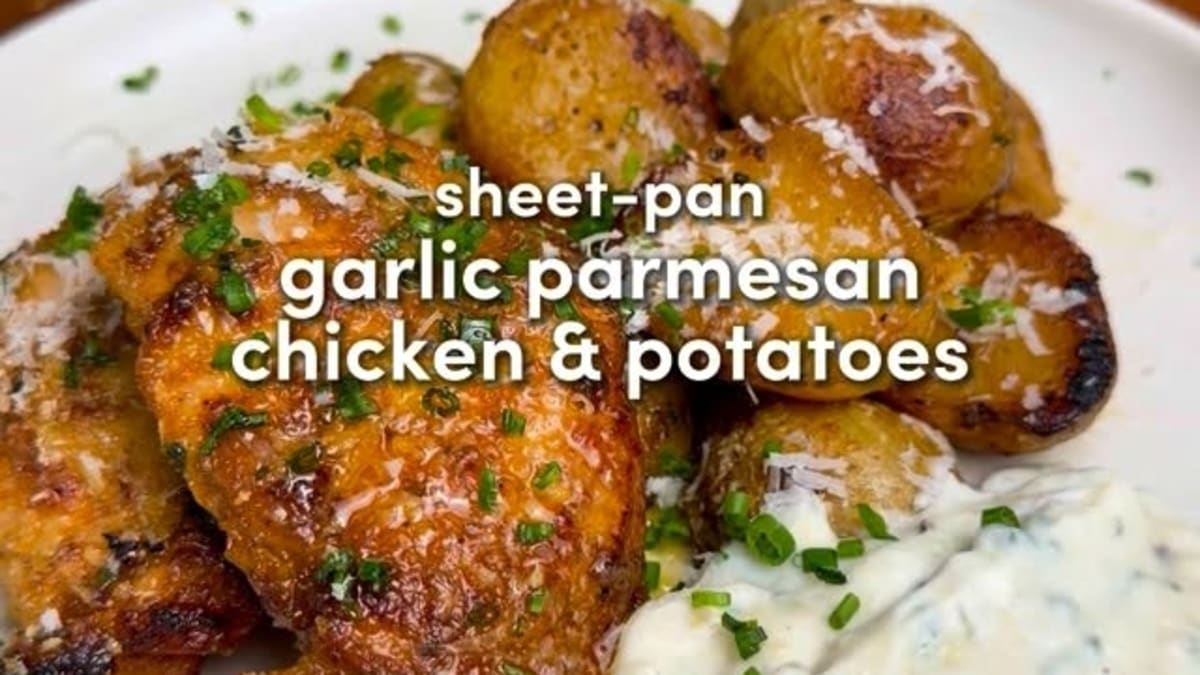 Garlic Butter Parmesan Chicken and Potatoes
