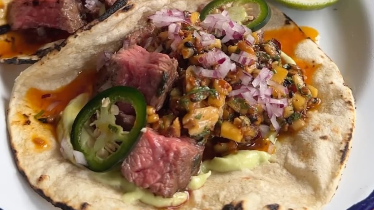 Steak Tacos with Chili Pineapple Salsa