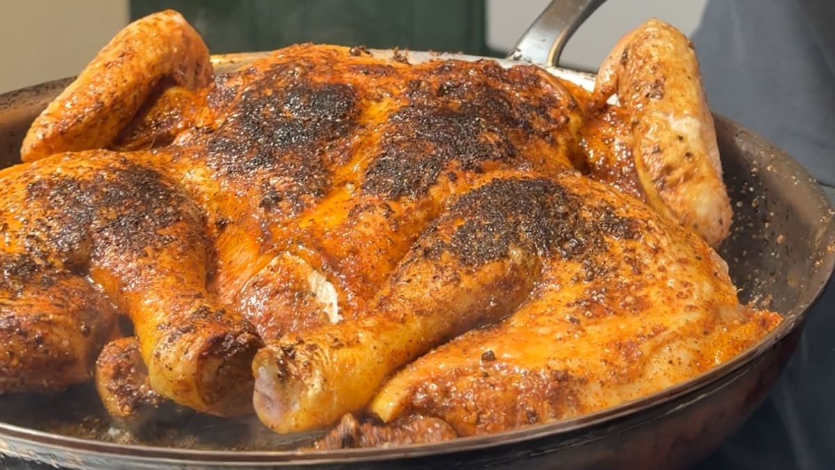 Blackened Chicken with Spiced Honey‑Butter Sauce and Fresh Wedge Salad