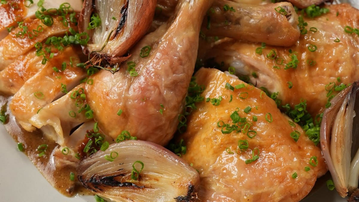 Roast Chicken with Gravy Vinaigrette