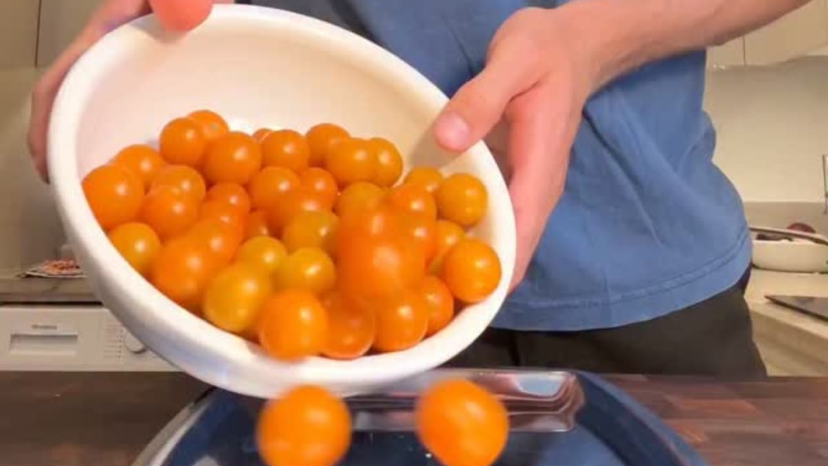Sun Gold Tomato Linguine with Goat Cheese