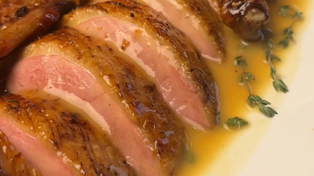 Glazed Roast Duck with Orange Sauce
