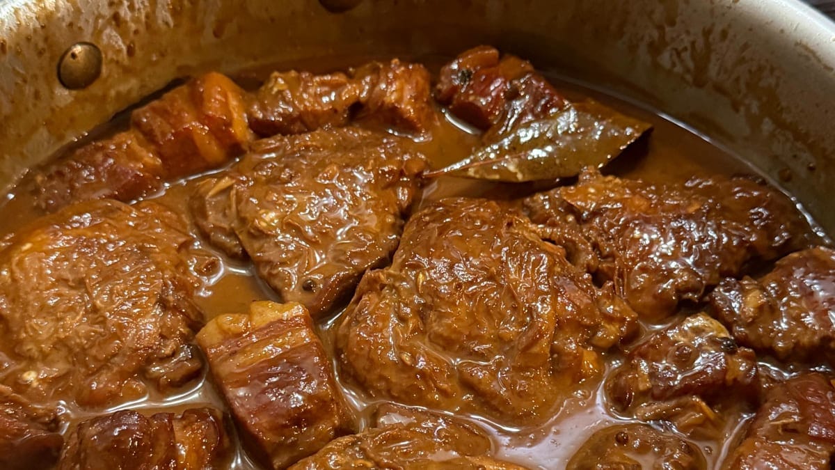 Chicken and Pork Coconut Adobo