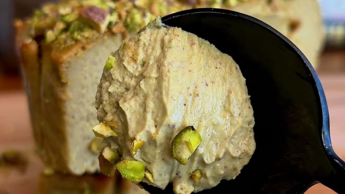 High‑Protein Pistachio Cheesecake