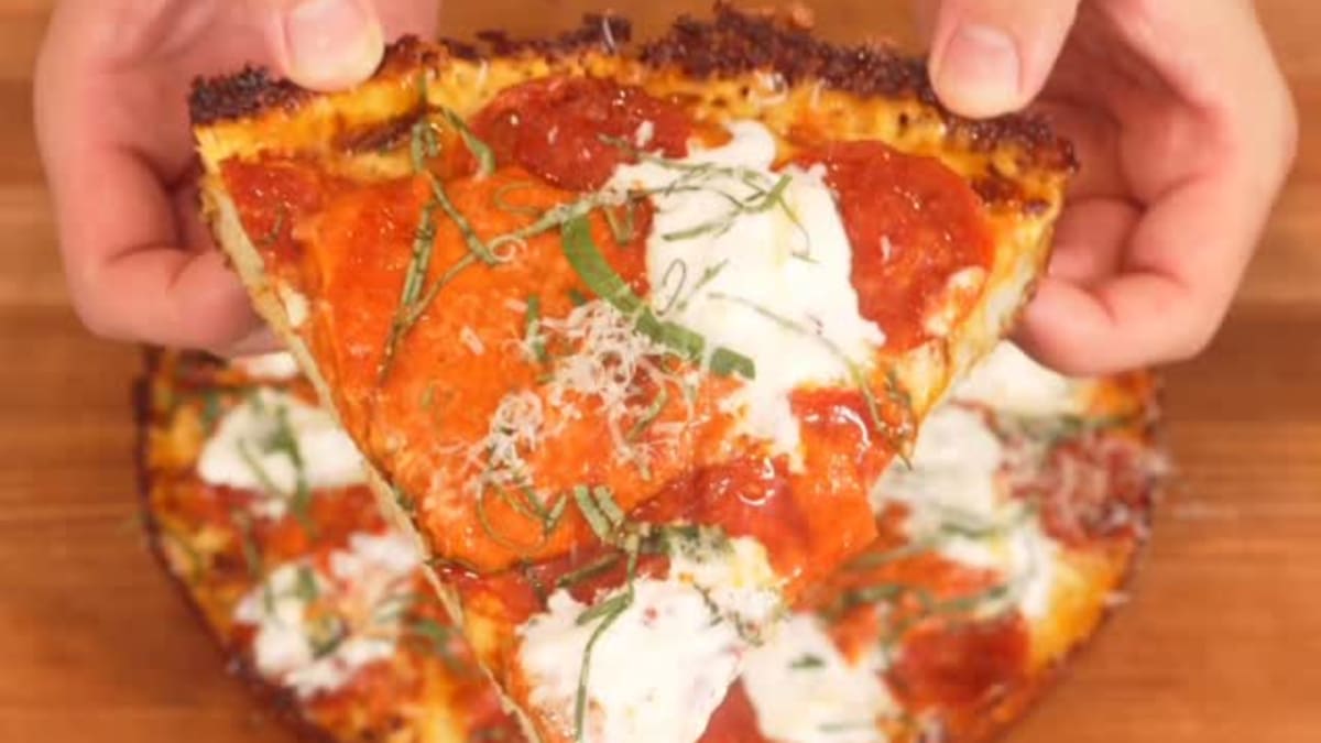 Sesame Crust Pizza with Vodka Sauce