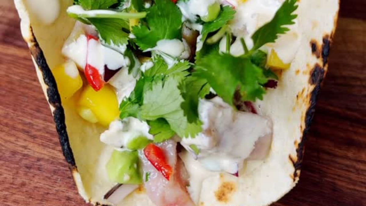 Tropical Tuna Ceviche Tacos