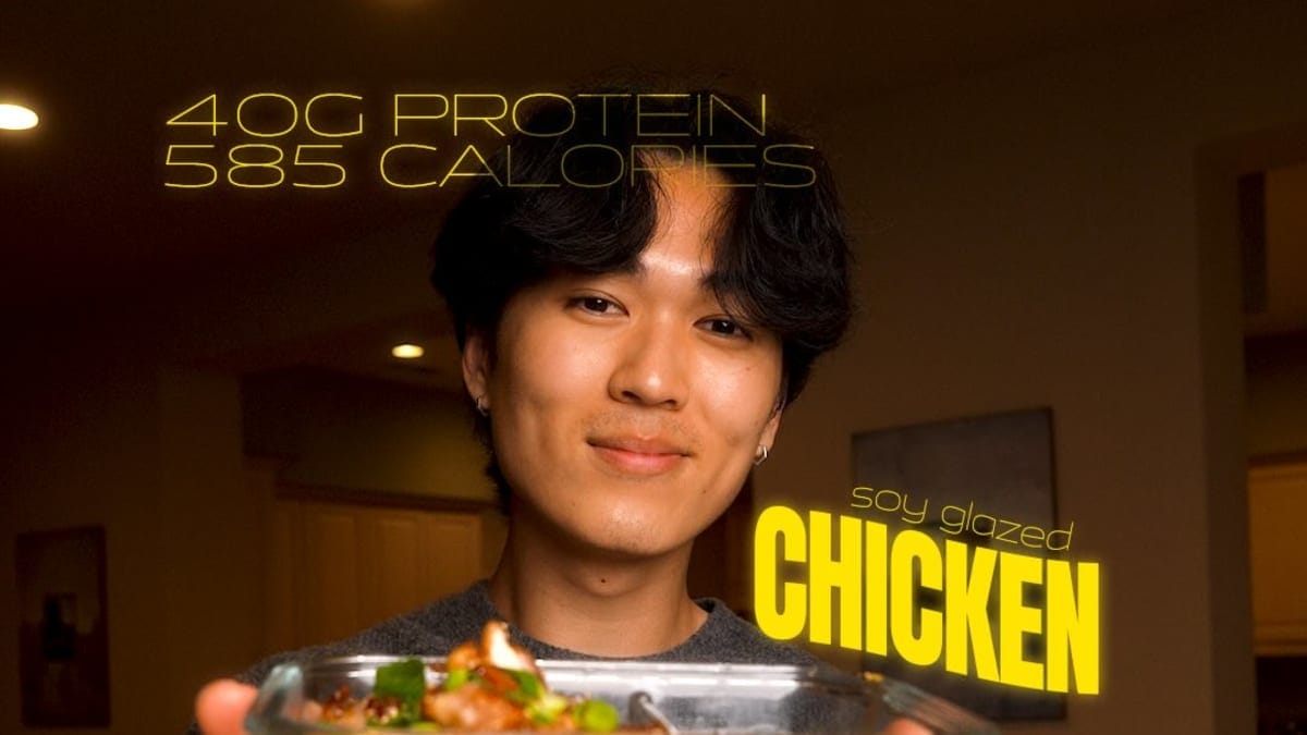 Soy Glazed Chicken with Cucumber Salad