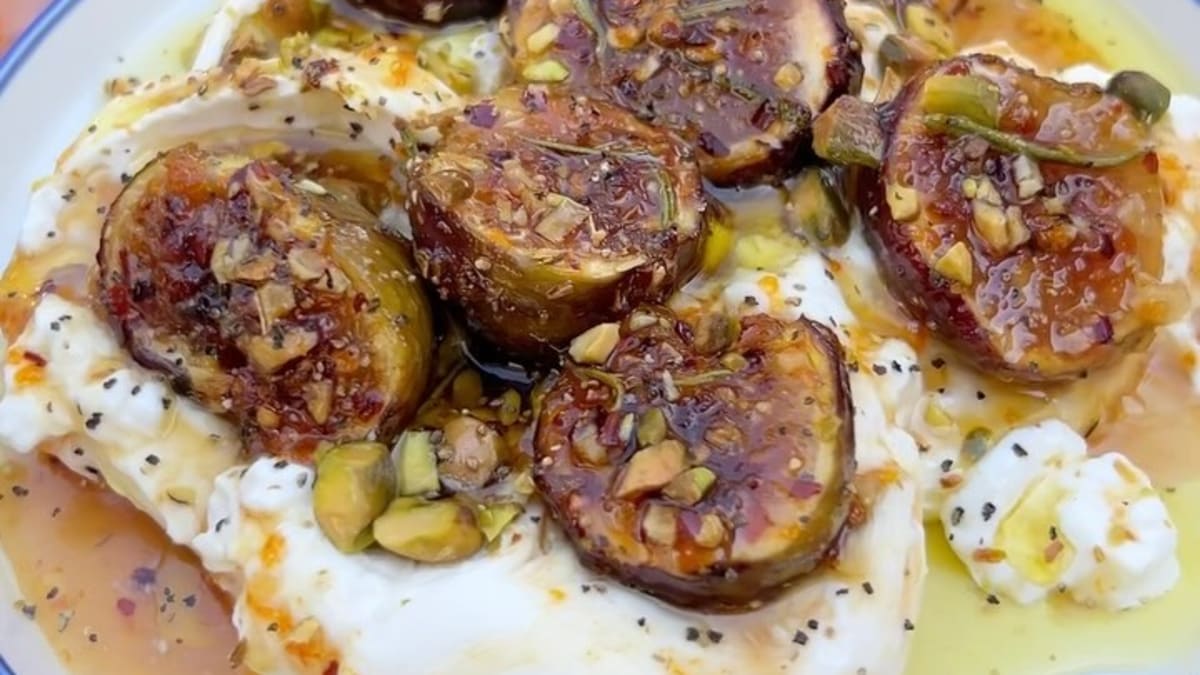 Smoky Fig Bruschetta with Burrata and Rosemary Hot Honey