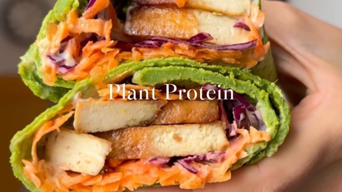 Spinach Lentil Protein Wrap