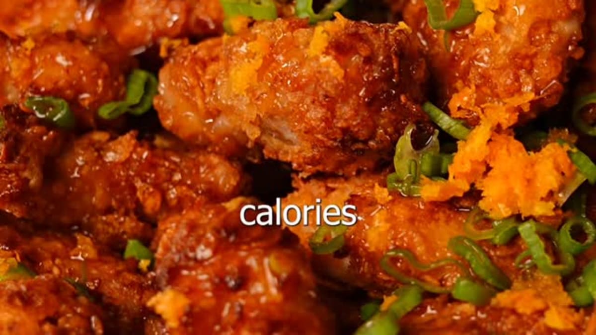 Air‑Fried Popcorn Chicken with Orange Glaze