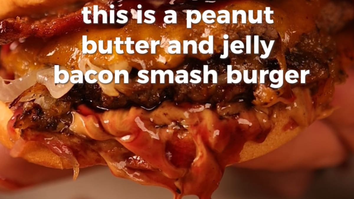 Peanut Butter & Jelly Bacon Smashburger