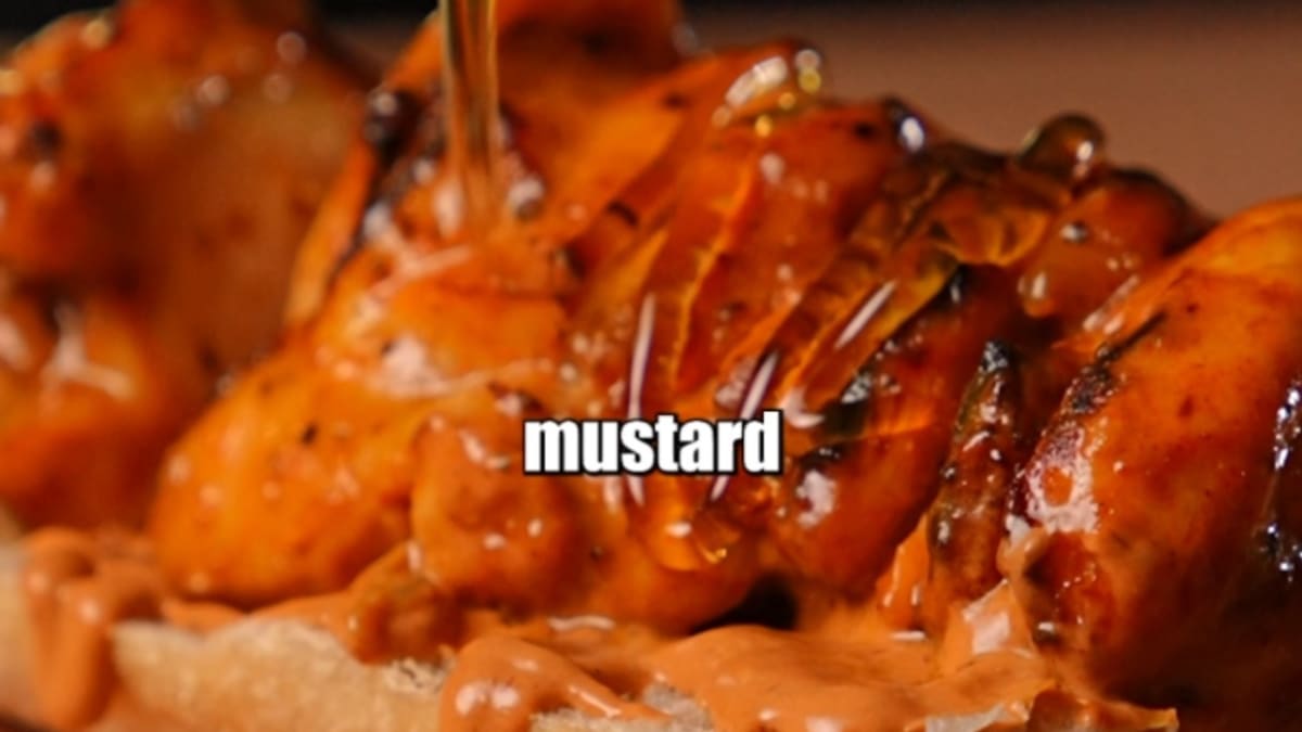 Air‑Fried Chicken Sandwich with Hot Honey Mustard